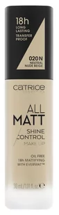 Catrice All Matt Shine Control Podkład Matujący 020N Neutral Nude Beige CAT933178 - Podkłady do twarzy - miniaturka - grafika 4