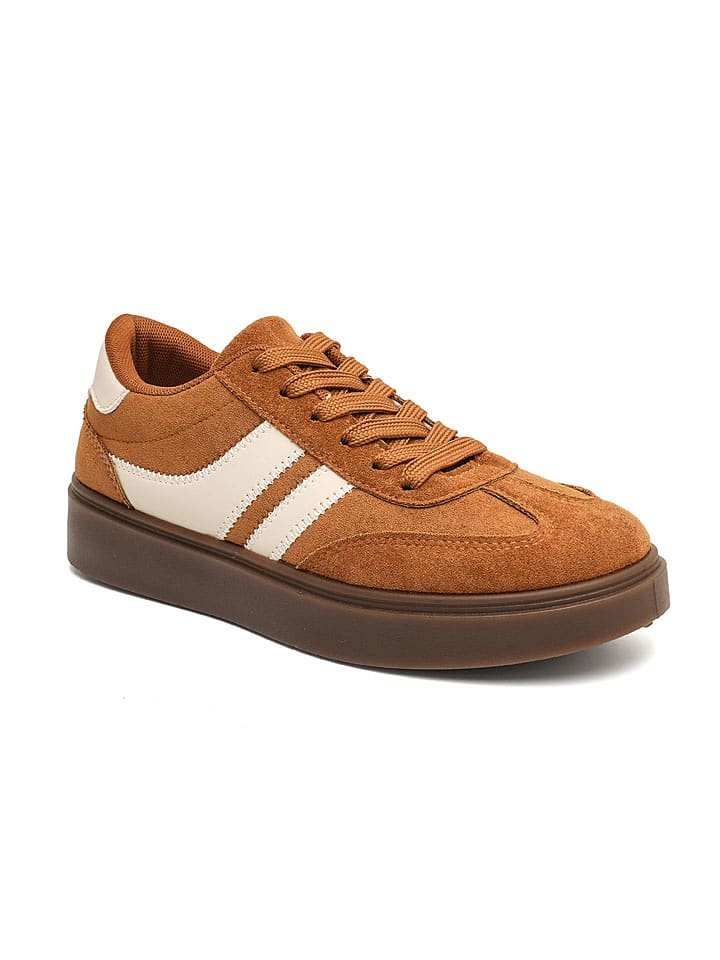 Sixth Sens Sneakersy w kolorze karmelowym