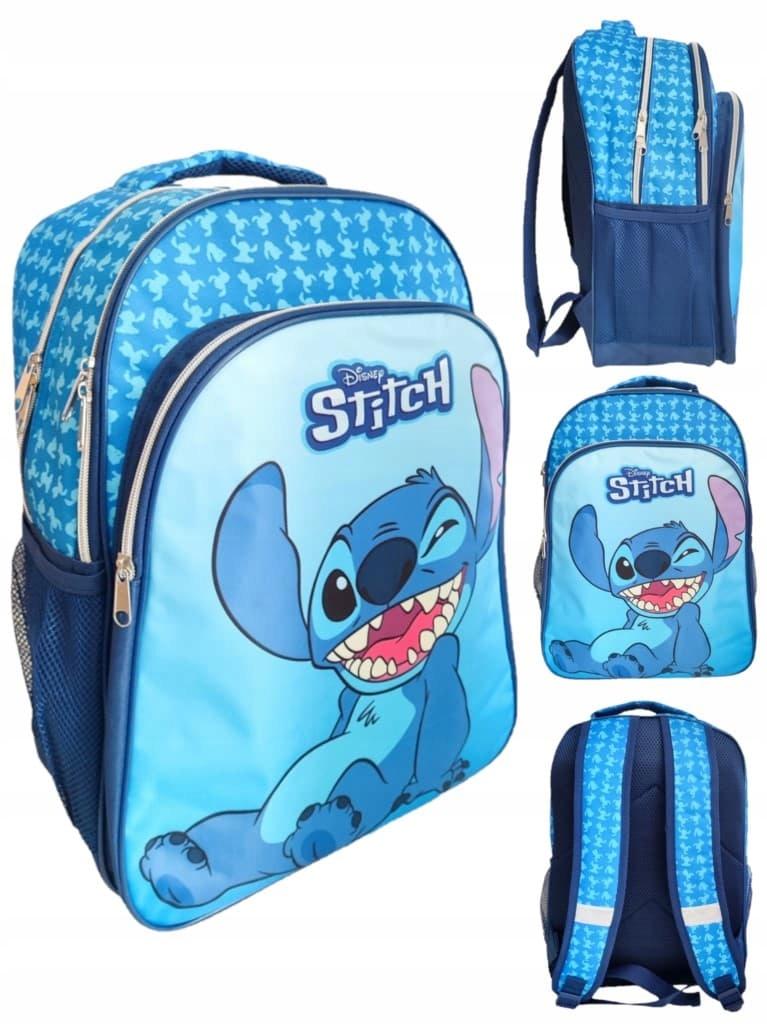 Duży plecak szkolny trzy komorowy dziecięcy Stitch