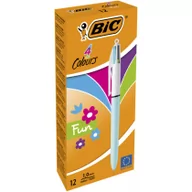 Przybory szkolne - BIC Długopis 4 Colours Fashion (12szt) - miniaturka - grafika 1