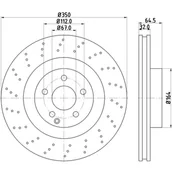 Tarcze hamulcowe - Tarcza hamulcowa HELLA 8DD 355 128-931 - miniaturka - grafika 1