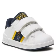 Buty dla chłopców - Sneakersy Polo Ralph Lauren RL00206110 T White Smooth/Navy/Yellow W/ Preppy Bear Mens - miniaturka - grafika 1