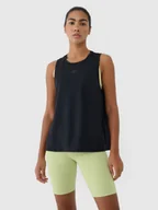 Koszulki sportowe damskie - 4F Top treningowy szybkoschnący damski - czarny S - miniaturka - grafika 1