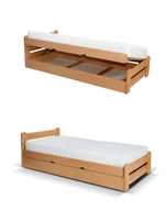 Łóżka dla dzieci i młodzieży - Jednoosobowe łóżko drewniane ze schowkiem Relax 90x200 - miniaturka - grafika 1