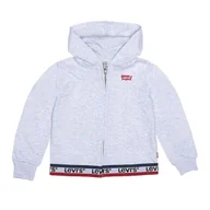 Bluzy dla dziewczynek - Bluza dziecieca Levi's z kapturem rozsuwana dresowa szara-92 - miniaturka - grafika 1