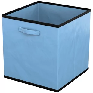 6x Składane pudełko z tkaniny do przechowywania w kolorze niebieskim - 26,7 x 26,7 x 28 cm - wielofunkcyjne pudełko do łączenia z szafkami lub półkami - Pudełka i szkatułki - miniaturka - grafika 1