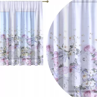 Firana Gotowa 300x150 Woal Barwiona Wzór Na Żabki - Firany - miniaturka - grafika 1