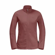 Bluzy damskie - Damska bluza polarowa Jack Wolfskin TAUNUS FZ W mineral red - S - miniaturka - grafika 1