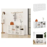 Szafki na buty - vidaXL Ławka na buty biała 103x30x54,5 cm materiał drewnopochodny - Stojaki i szafki na buty - miniaturka - grafika 1
