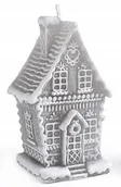 Świece - ŚWIECA CHATKA PIERNIKOWA ozdobna zapachowa PIERNIK ARTMAN ŚWIECZKA szara - miniaturka - grafika 1