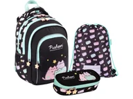 Plecaki szkolne i tornistry - Zestaw szkolny Plecak Piórnik Worek Kotek Pusheen Pastel - miniaturka - grafika 1