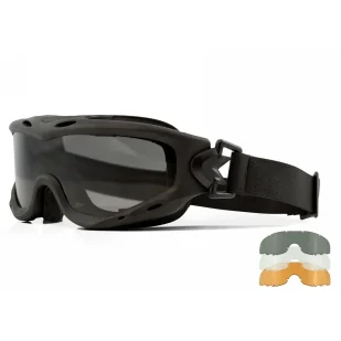 Okulary Taktyczne Wiley X SPEAR Grey/Clear/Light Rust Matte Black Frame - Ochrona oczu i twarzy - miniaturka - grafika 1
