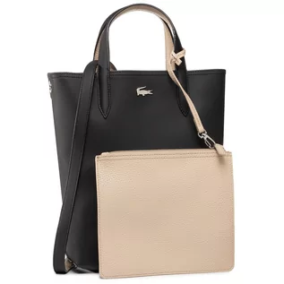 Torebki damskie - Lacoste Torebka Vertical Shopping Bag NF2991AA Black. Warm Sand A91 - grafika 1