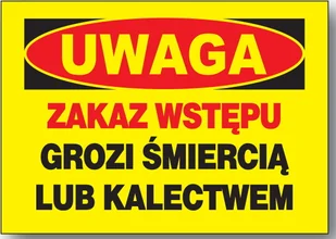 BTO-58  ZNAK TABLICA zakaz wstępu grozi śmiercią - Akcesoria BHP - miniaturka - grafika 1