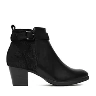 Botki damskie - Botki Clara Barson CEO-RE23F506-1 Czarny - miniaturka - grafika 1