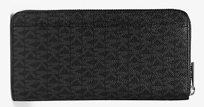 MICHAEL KORS Portfel damski duży poziomy skórzany czarny GREYSON