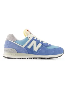 New Balance Skórzane sneakersy "U574" w kolorze czarno-błękitnym - Trampki damskie - miniaturka - grafika 1