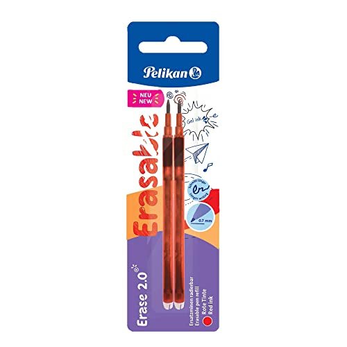 Uniwersalny wkład do długopisu, Czerwony atrament, 0,7 mm, Indeformable 0,7 mm, Ultra Slider Gel Tusz 2 Kawałki