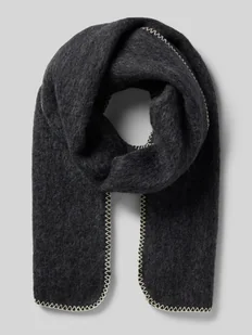 Szal z ozdobnym szwem model ‘AGLEBBI’ - Apaszki i szaliki damskie - miniaturka - grafika 1