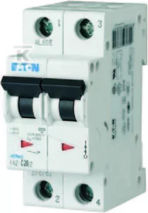 Eaton Wyłacznik nadprądowy FAZ-Z 2P 2 278819 - Bezpieczniki elektryczne - miniaturka - grafika 1