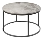 Ławy i stoliki kawowe - Stolik Pony 85 Marmur beżowy/czarny - miniaturka - grafika 1