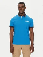 Koszulki męskie - Napapijri Polo E-Zeri NP0A4ID4 Niebieski Regular Fit - miniaturka - grafika 1