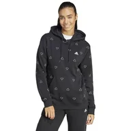 Bluzy damskie - adidas Bluza damska, S, czarna, Czarny, S - miniaturka - grafika 1