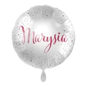 Balony i akcesoria - Balon imienny foliowy Marysia okrągły pakowany 43 cm - miniaturka - grafika 1