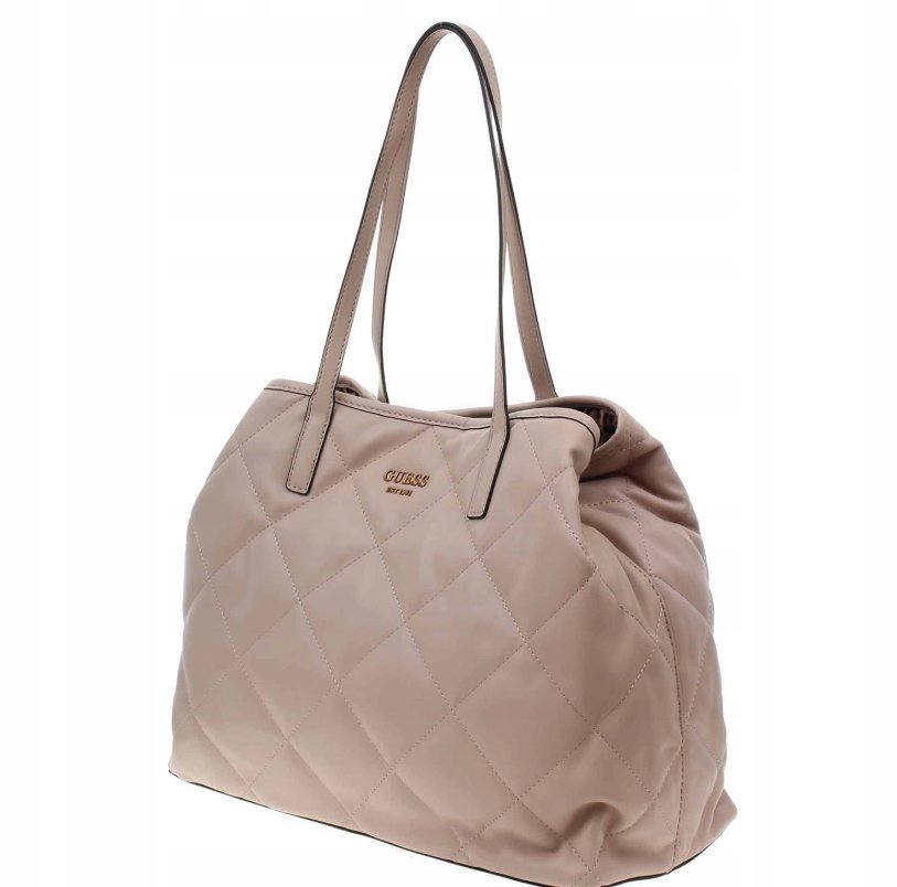 GUESS PIKOWANA RÓŻOWA TOREBKA SHOPPER Z ZŁOTYM LOGO 1 1GMB