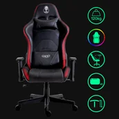 Fotele gamingowe - Fotel gamingowy Ghostchairs XI RGB LED Krzesło do biurka biurowe fotele biurowy obrotowe Krzesło dla graczy z regulacją wysokości o ergonomiczny des.. - miniaturka - grafika 1