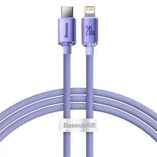 Baseus Crystal Shine Series kabel przewód USB do szybkiego ładowania i transferu danych USB Typ C - Lightning 20W 1,2m fioletowy (CAJY000205) - Kable USB - miniaturka - grafika 1