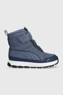 Buty dla dziewczynek - Puma śniegowce dziecięce Evolve Boot AC+ PS kolor niebieski - grafika 1