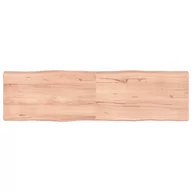 Meble modułowe i akcesoria - vidaXL Blat stołu, jasny brąz, 180x50x6 cm, dąb z naturalną krawędzią - miniaturka - grafika 1