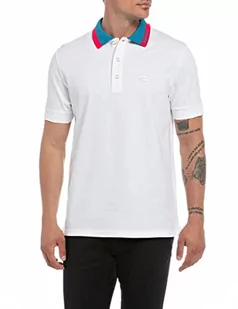 Replay Męska koszula polo M6511, 801 Off White, S, 801 Off White, S - Koszule męskie - miniaturka - grafika 1
