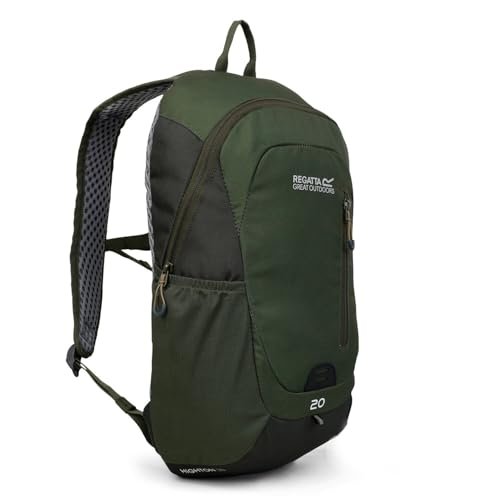Regatta Męski plecak HIghton V2 20 litrów, Ciemny khaki/czterolistna koniczyna, 20L - 29L