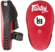 Tarcze i łapy - Fairtex Łapy Tarcze Tajskie FMV12 "Hybrid Cardio" Zakrzywione Red/Black 2 Sztuki - miniaturka - grafika 1
