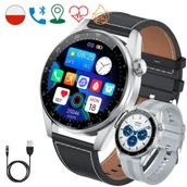 Smartwatch - Rubicon Rex Szary + czarny pasek - miniaturka - grafika 1