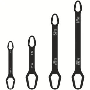 TEMU 4-częściowy zestaw kluczy wielofunkcyjnych, dwustronne klucze dynamometryczne 5/16" - 7/8" i 1/8" - 11/16", samonastawne narzędzie ręczne, - Inne - miniaturka - grafika 1