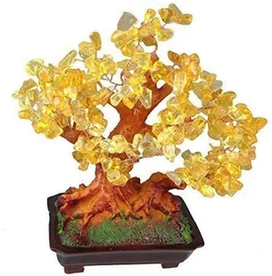 Feng Shui drzewko szczęścia 25 cm drzewko pieniężne bonsai łapka ręczne wykonanie kamień liliowy ametyst - Sztuczne drzewka - miniaturka - grafika 1
