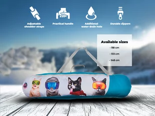 Pokrowiec Na Deskę Snowboardową Dla Dzieci Snowsport Snowboard Bag Cats - Sporty zimowe - akcesoria - miniaturka - grafika 1