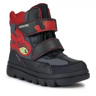 Buty dla chłopców - Śniegowce Geox J Willaboom Boy B Ab J36LFA 050FU C0048 S Black/Red - miniaturka - grafika 1