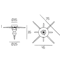 Akcesoria do oświetlenia - DESIGN BY US Rozeta Flash Your Lamps Delux, złota, 8-ramienna, konfigurowalna - miniaturka - grafika 1