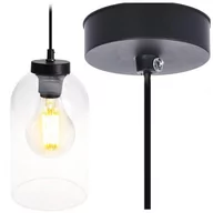 Lampy sufitowe - Lampa wisząca, szklana, sufitowa, bezbarwna, przezroczysta - miniaturka - grafika 1