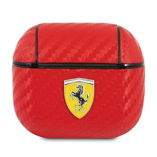 Ferrari Ferrari FESA3CARE AirPods 3 cover czerwony/red On Track PU Carbon FER000515-0 - Akcesoria do słuchawek - miniaturka - grafika 1