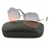 Okulary sportowe - Okulary przeciwsłoneczne Damskie Muchy cieniowane - miniaturka - grafika 1