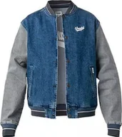 Kurtki męskie - Wrangler Baseball Jacket Męska Kurtka Bomber Easy Indigo W48272Z90-L - miniaturka - grafika 1