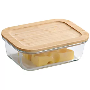 Szklany pojemnik do przechowywania, bambusowa, hermetyczna pokrywka, 500 ml, Kesper - Pojemniki kuchenne - miniaturka - grafika 1