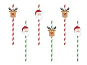 Słomki do napojów - Słomki świąteczne na Boże Narodzenie - 6 szt. - miniaturka - grafika 1