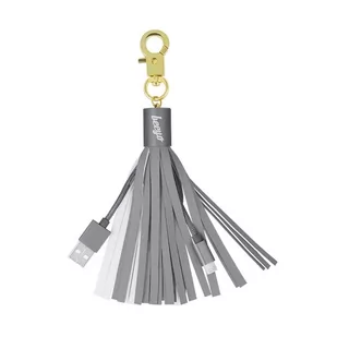 Beeyo Kabel USB Micro Smart Fringe Cable srebrny GSM020987 - Kable USB - miniaturka - grafika 1