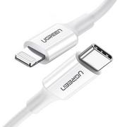 Kable USB - UGREEN kabel przewód USB Typ C - Lightning 3A 0,25 m biały (US171) 60746 - miniaturka - grafika 1